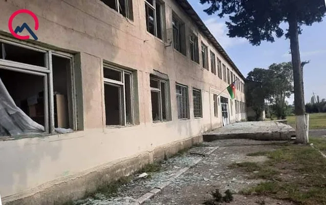 Ermənilərin Tərtərdə hədəf aldığı məktəb - Fotolar