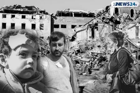 Evləri başlarına uçurulanlar, bir gecədə valideynsiz qalanlar - Ermənilərin Gəncədəki TERRORU - FOTOLAR - VİDEOREPORTAJ