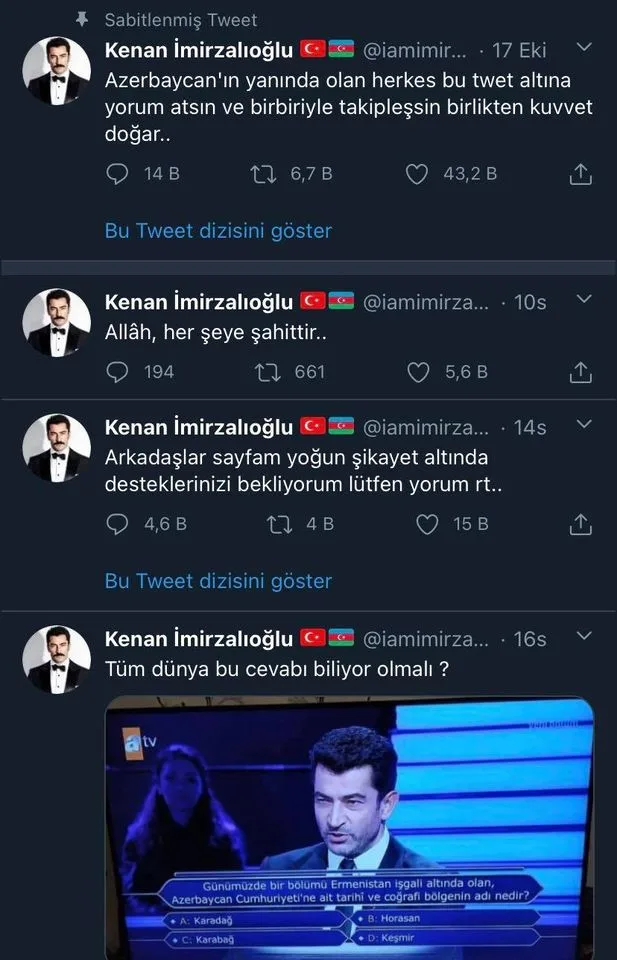Kənan İmirzalıoğlu məşhur verilişində Qarabağdan danışdı - VİDEO - FOTOLAR