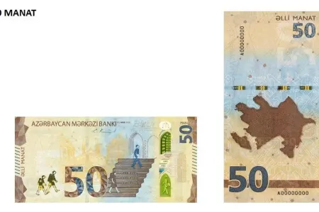 Azərbaycanda dövriyyəyə yeni 1, 5 və 50 manatlıq pul nişanları buraxılır