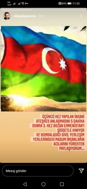"Məsum insanların kədərini ürəkdən paylaşıram" - OKTAY KAYNARCA