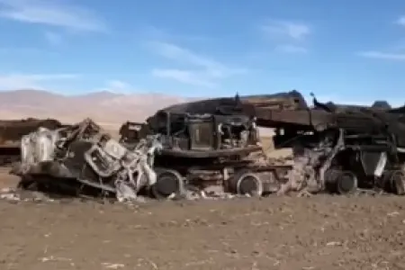 “Harop” ilə vurulan “Elbrus” ballistik raketinin son halı – - VİDEO