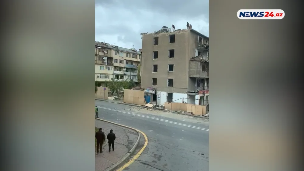 "Bizə nəsə olsaydı, kim verəcəkdi cavabını?" - Bakıda BİNA SÖKÜNTÜSÜNDƏN DƏHŞƏTLİ GÖRÜNTÜLƏR - VİDEO