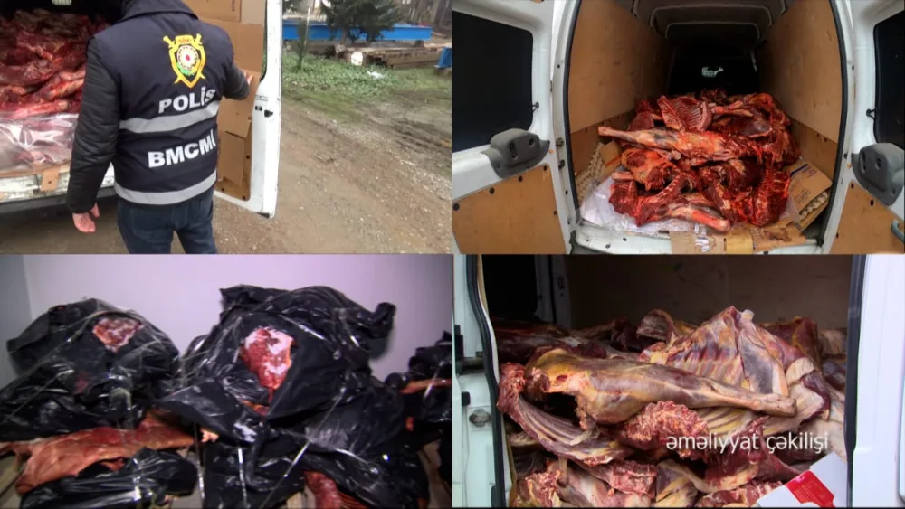 DİN və AQTA-dan xüsusi ƏMƏLİYYAT: - 10 ton leş əti tapıldı-FOTO/VİDEO