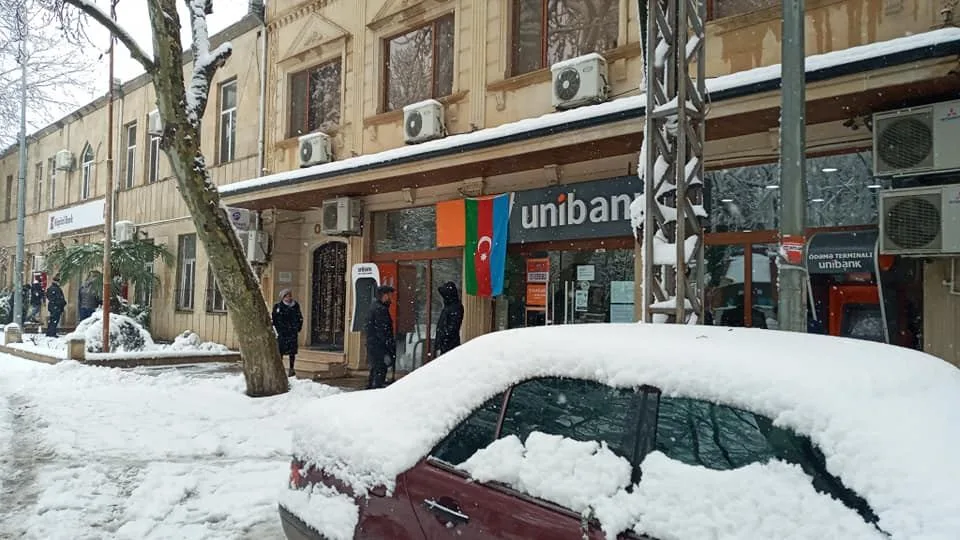 Tovuz rayonu ağ örpəyə büründü - FOTO