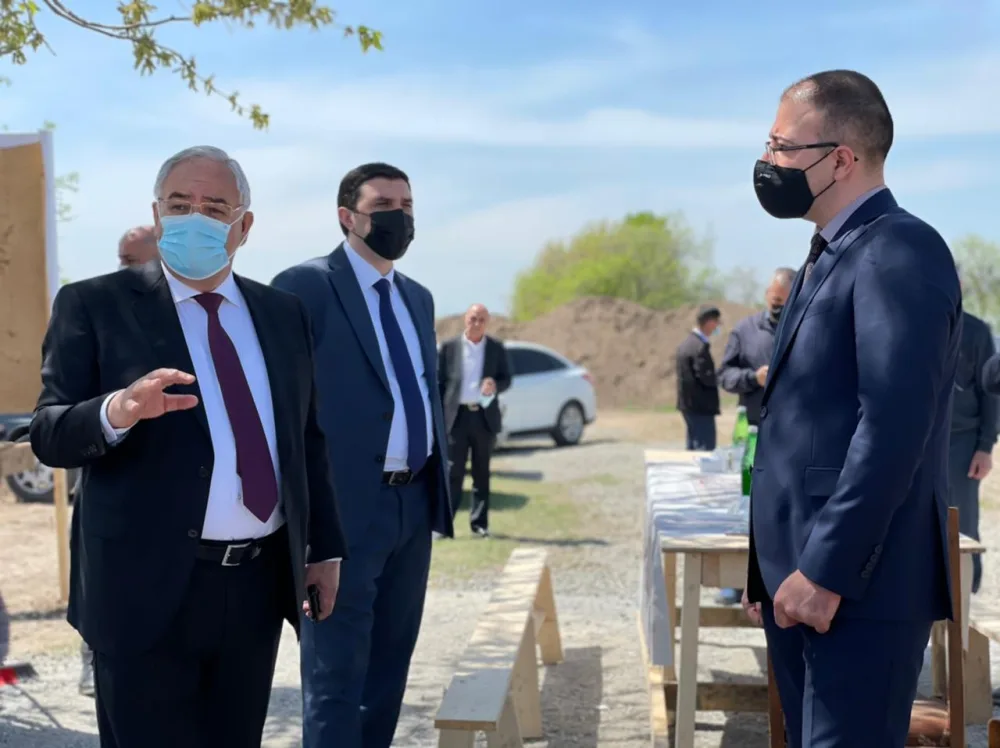 Ağdamda heyvan kəsimi məntəqəsinin inşasına start verildi - Video