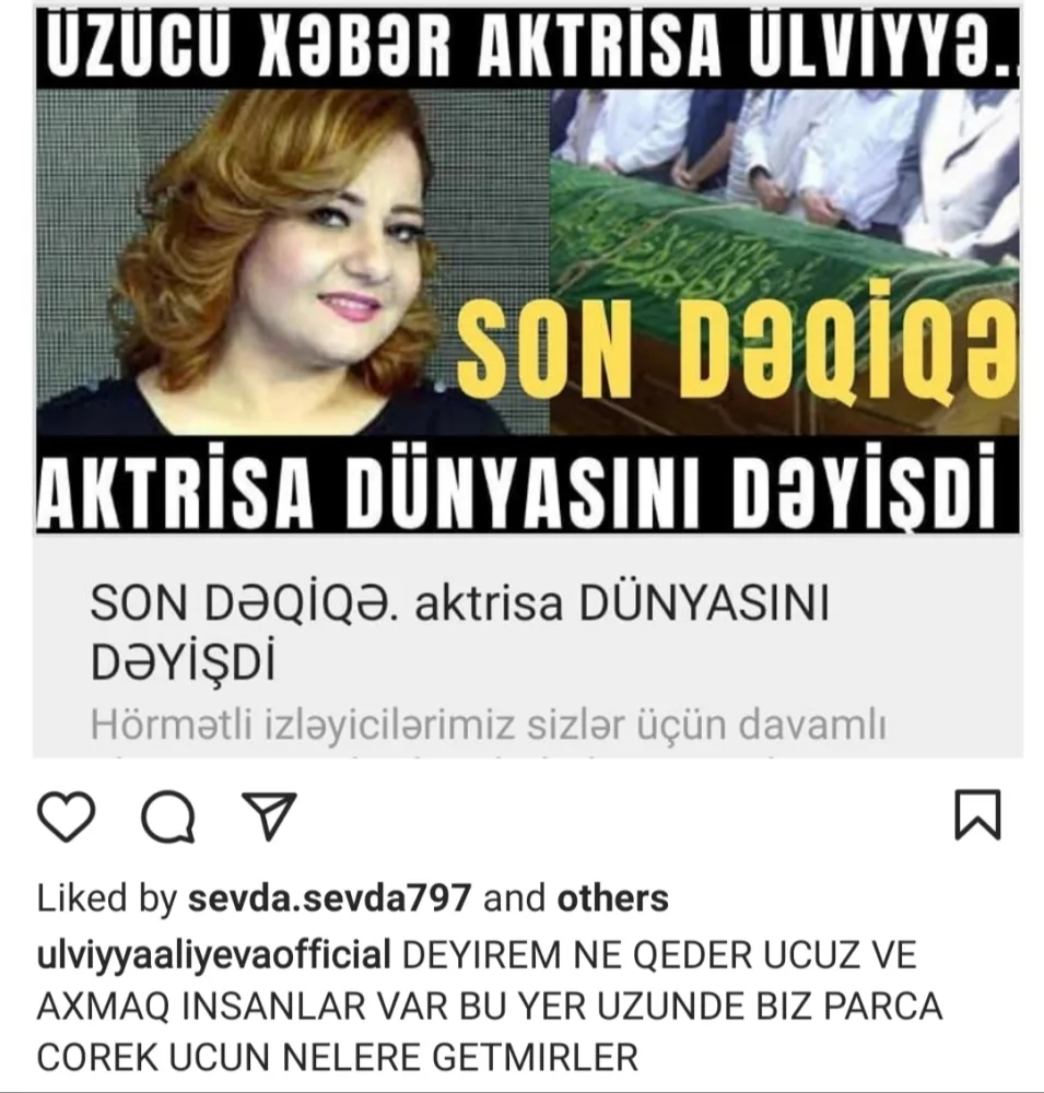 "Keyxanım"ın ölüm xəbəri - YAYILDI - FOTO