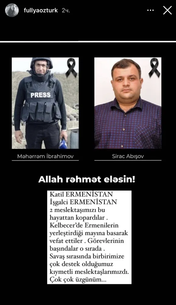 "Ermənistan yenə qətliam etdi" - FULYA ÖZTÜRK - VİDEO - FOTO