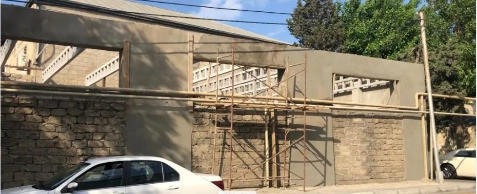 Bakıdakı qanunsuz tikintinin qarşısı alındı - VİDEO