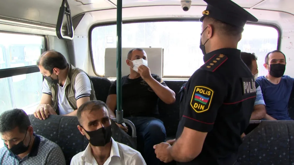 DİN taksi və avtobuslarda maska taxmayanlarla bağlı tədbirlər gördü - Video