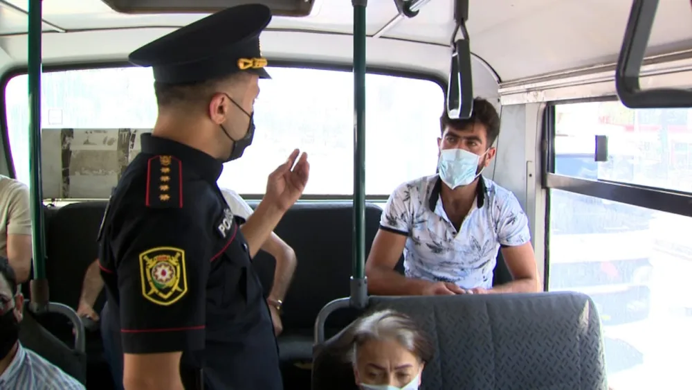 DİN taksi və avtobuslarda maska taxmayanlarla bağlı tədbirlər gördü - Video