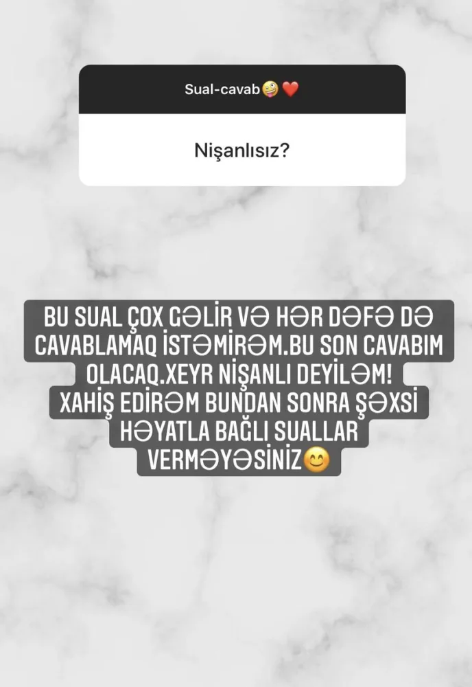 Xalq artistinin qızı nişanını qaytardı - FOTOLAR