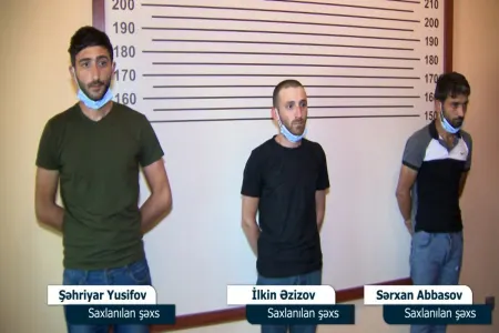 Qaradağda yük maşınlarından akkumlyator oğurlayan dəstə üzvləri saxlanıldı - Video