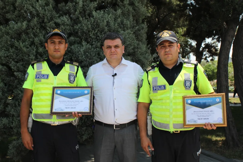 Yol polisləri belə təbrik edildi- - Azərbaycan polisi 103 - Fotolar- VİDEO