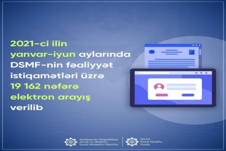 Bu ilin ilk yarısında DSMF-dən 19 162 nəfər elektron arayış aldı