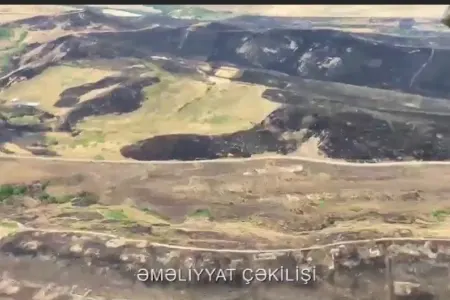 Xocavənddə minalanmış ərazidə yanğın olub, əraziyə iki helikopter cəlb edildi - Video