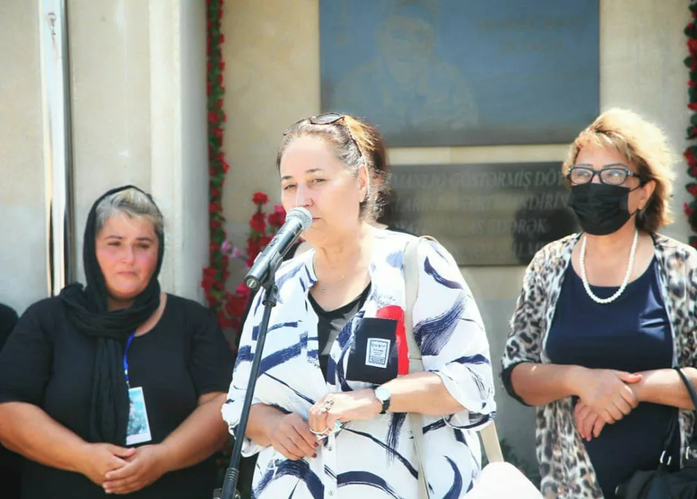 Şəhid Əliağa Məmmədova həsr edilən xatirə lövhəsinin açılışı oldu - FOTOLAR