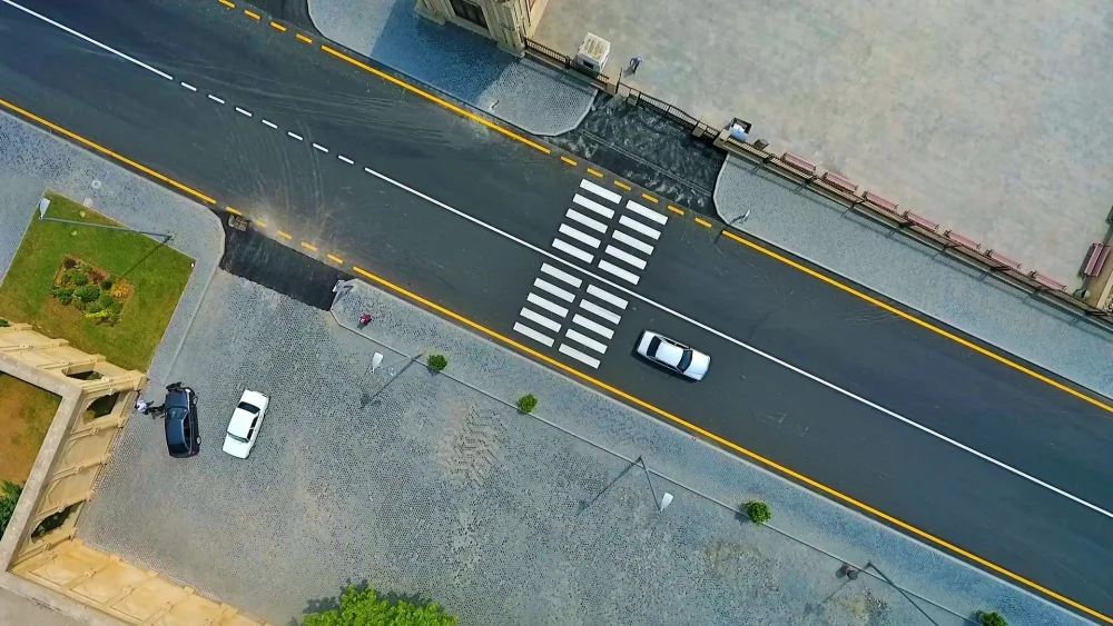 Şamaxının yol infrastrukturu müasir səviyyədə yenidən qurulur - FOTOLAR