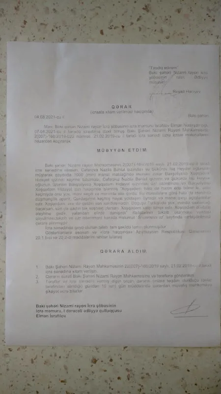 Nazilə Səfərli Xoşqədəm Hidayətqızından ÜZR İSTƏDİ - FOTOLAR