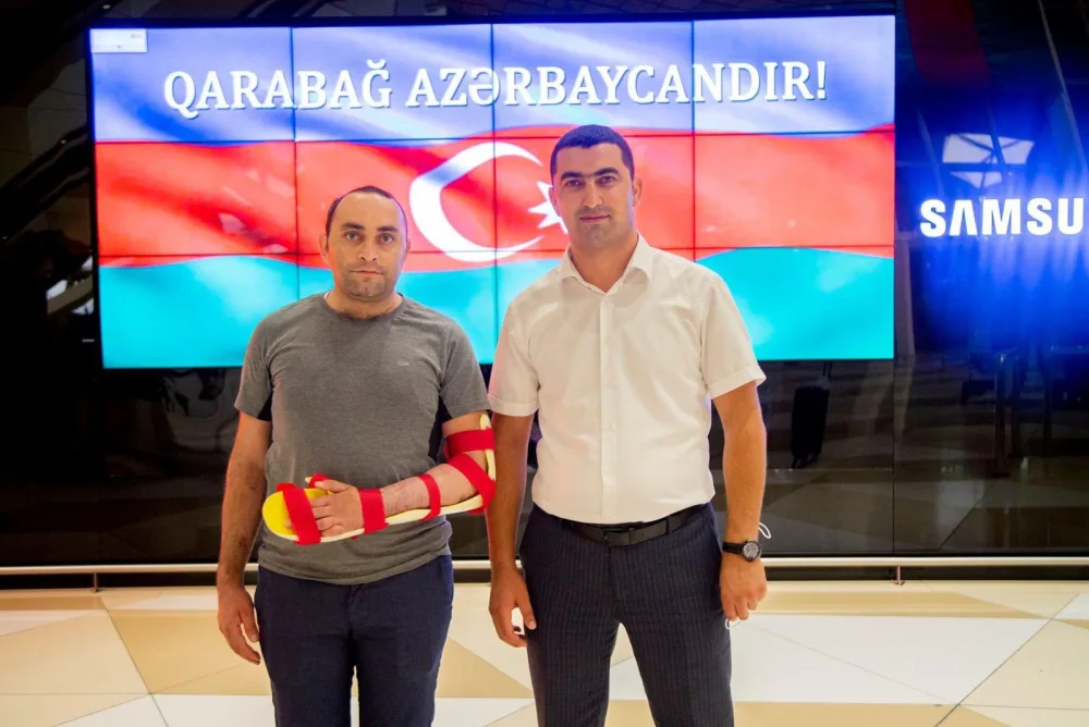 Türkiyəyə göndərilən daha 7 qazimiz sağalaraq Vətənə geri döndü