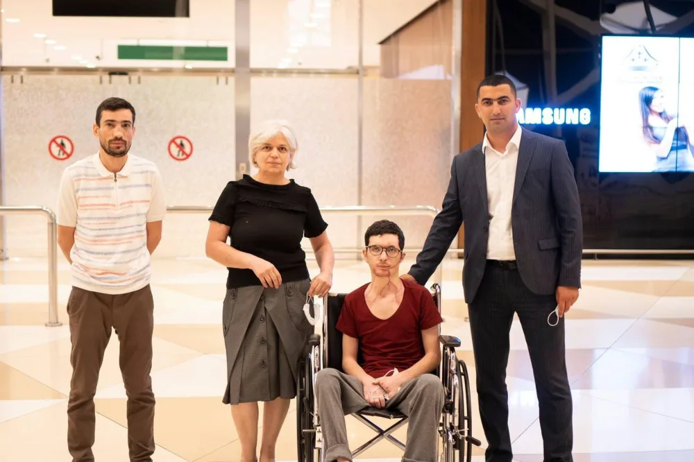 Türkiyəyə göndərilən daha 7 qazimiz sağalaraq Vətənə geri döndü