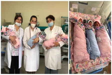 19 yaşlı qadın üçəm dünyaya gətirdi