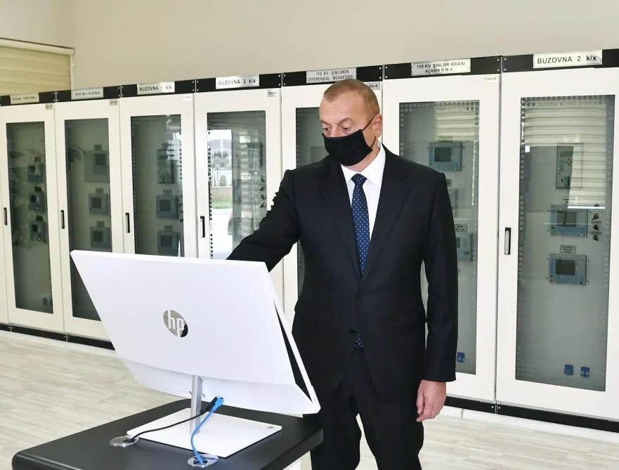 Prezident Bakıda “Buzovna-1” yarımstansiyasının açılışında - Fotolar