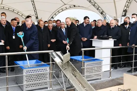 İlham Əliyev və Ərdoğan Zəngəzur Dəhlizinin təməlini qoydu - Fotolar