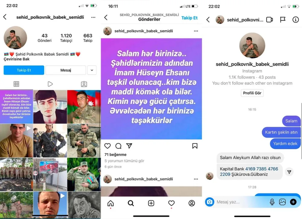 Şəhid adından saxta səhifə açıb insanlardan pul yığdılar- - ViDEO/FOTO
