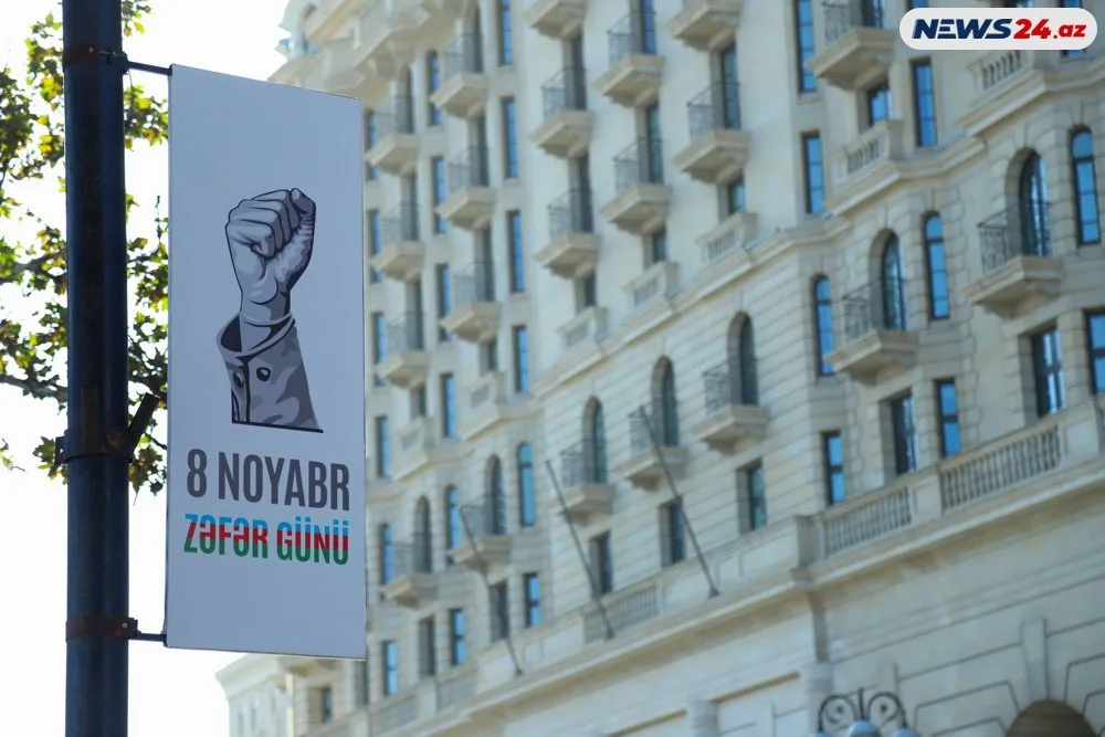 Bakı Zəfər Gününə hazırlaşır - FOTOREPORTAJ