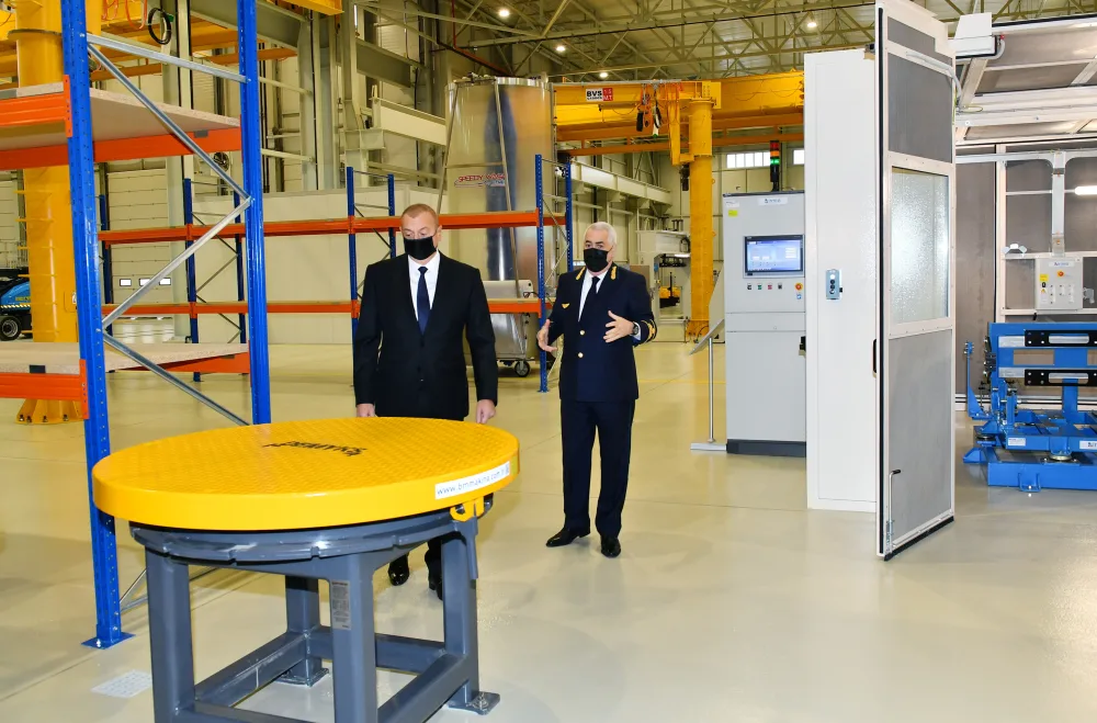 Prezident yeni Biləcəri lokomotiv deposunun açılışında - FOTOLAR