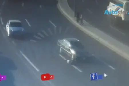 Bakıda piyada özünü maşının altına belə atdı - VİDEO