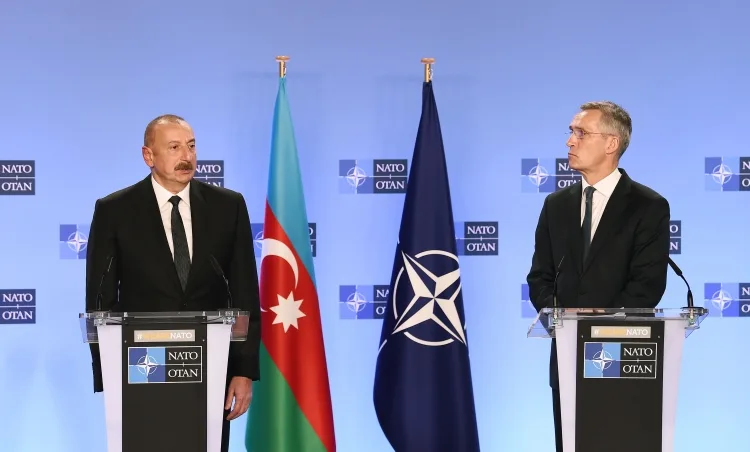 Prezident İlham Əliyev ilə NATO-nun Baş katibi Yens Stoltenberqin birgə mətbuat konfransı olub