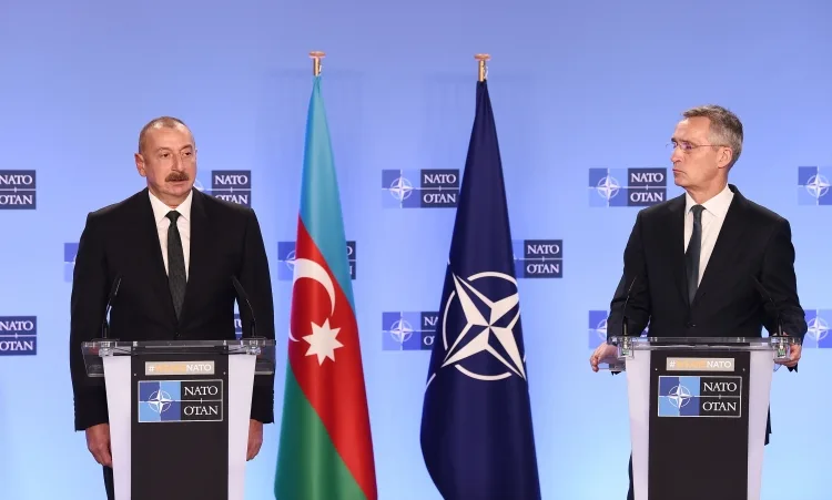 Prezident İlham Əliyev ilə NATO-nun Baş katibi Yens Stoltenberqin birgə mətbuat konfransı olub