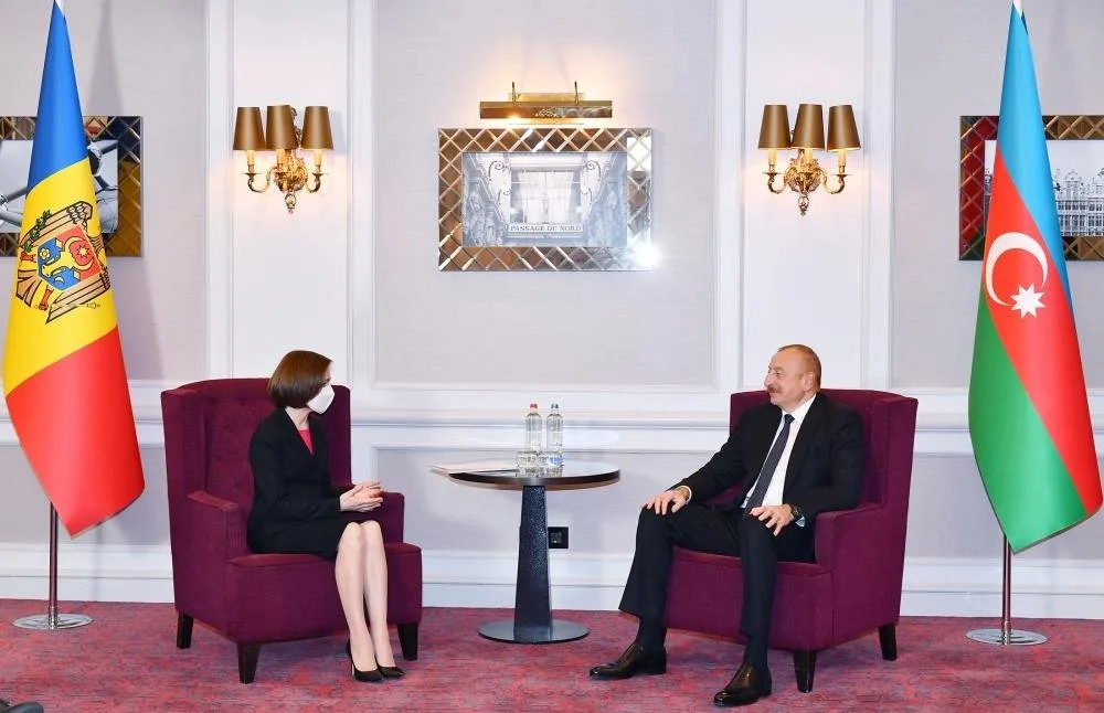 Brüsseldə Azərbaycan və Moldova prezidentləri görüşdü - Foto
