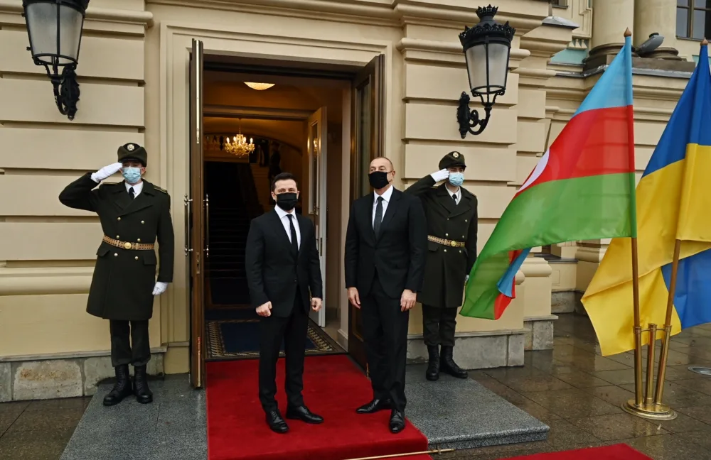 Azərbaycan və Ukrayna Prezidentlərinin təkbətək görüşü başladı - FOTO