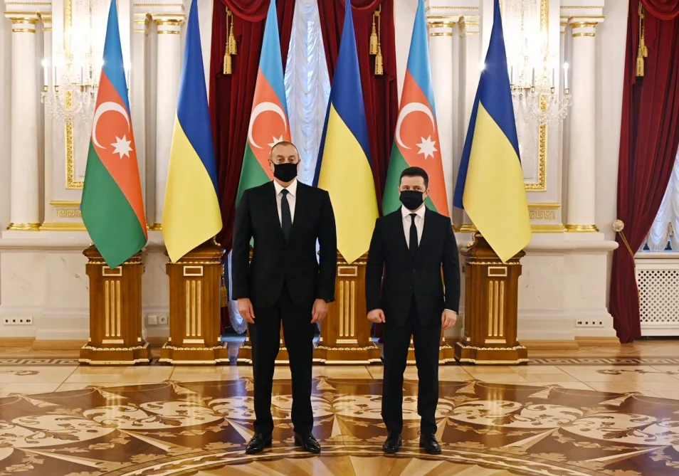 Azərbaycan və Ukrayna Prezidentlərinin təkbətək görüşü başladı - FOTO