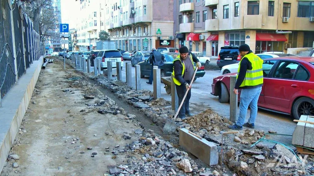 Yasamal rayonunda 7 küçə əsaslı təmir olunur - FOTO - VİDEO