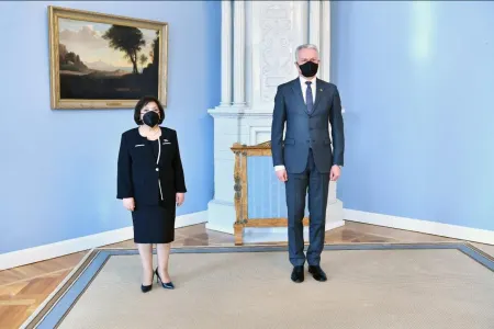 Sahibə Qafarova Litva prezidenti ilə görüşdü - FOTO