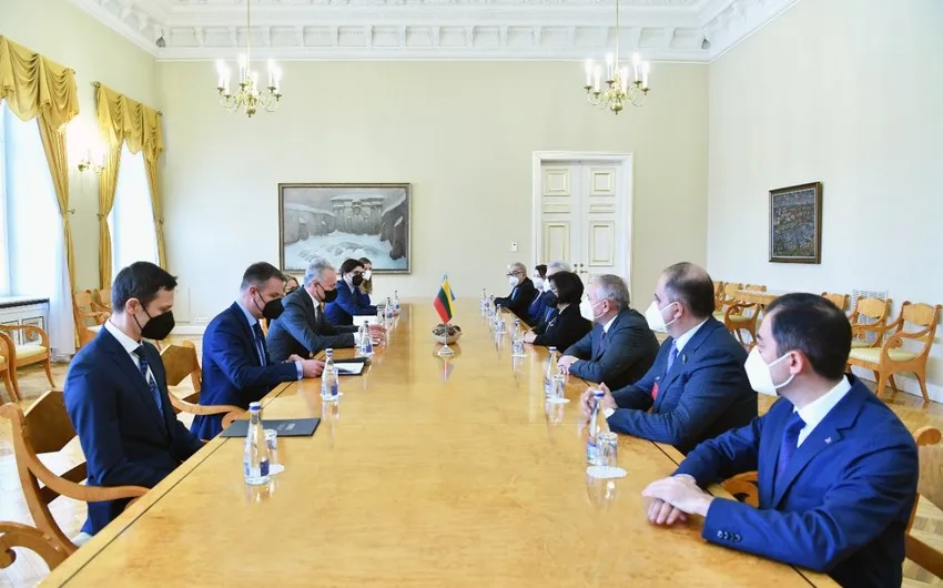 Sahibə Qafarova Litva prezidenti ilə görüşdü - FOTO