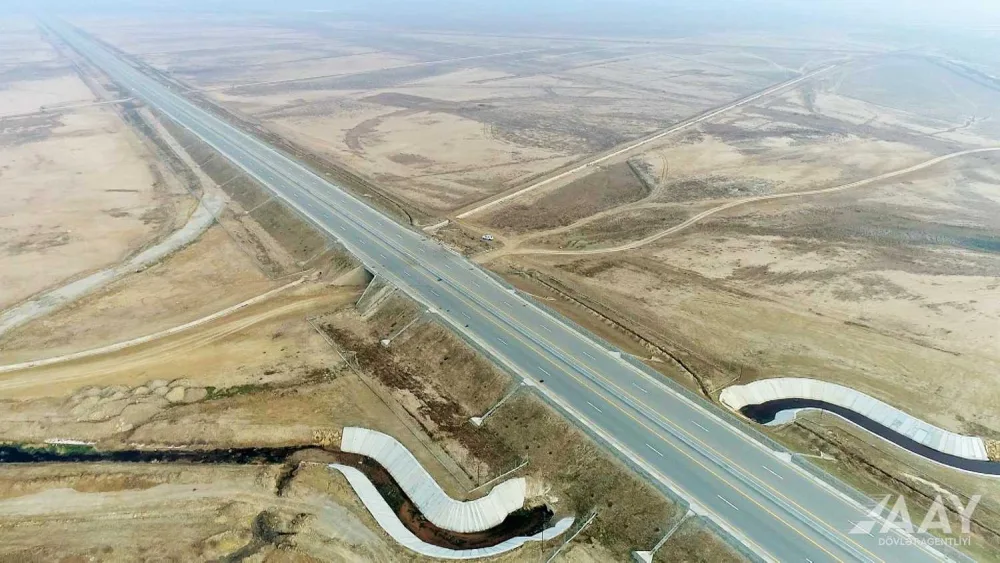 Bakı-Quba-Rusiya sərhədi avtomobil yolunun tikintisi davam etdirilir - VİDEO/FOTO