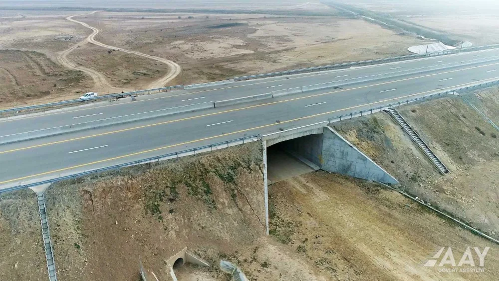 Bakı-Quba-Rusiya sərhədi avtomobil yolunun tikintisi davam etdirilir - VİDEO/FOTO