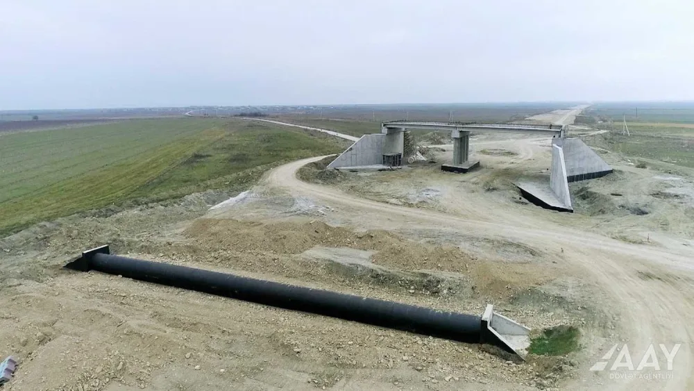 Bakı-Quba-Rusiya sərhədi avtomobil yolunun tikintisi davam etdirilir - VİDEO/FOTO