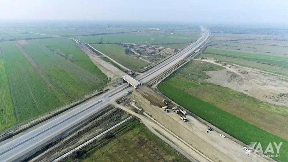 Bakı-Quba-Rusiya sərhədi avtomobil yolunun tikintisi davam etdirilir - VİDEO/FOTO