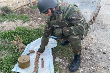 Bakıda hərbi sursatlar tapıldı - VİDEO/FOTO