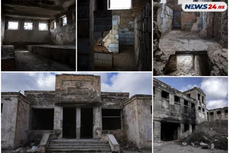 Məscid daşlarından tikilən, xarabalığa çevrilən hamam – - FOTOREPORTAJ