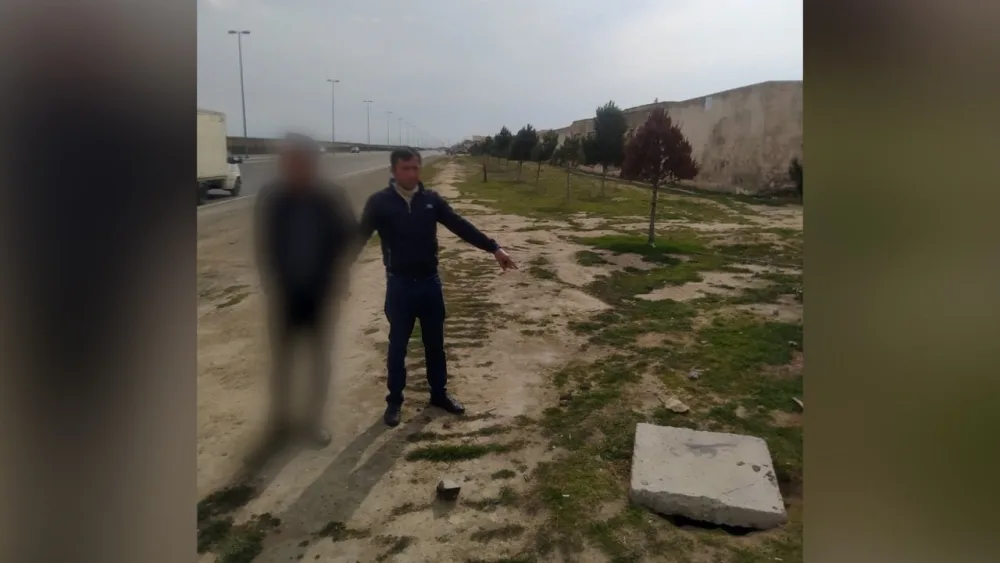 220 metr telefon-rabitə xəttini kəsərək oğurladı - Foto-Video