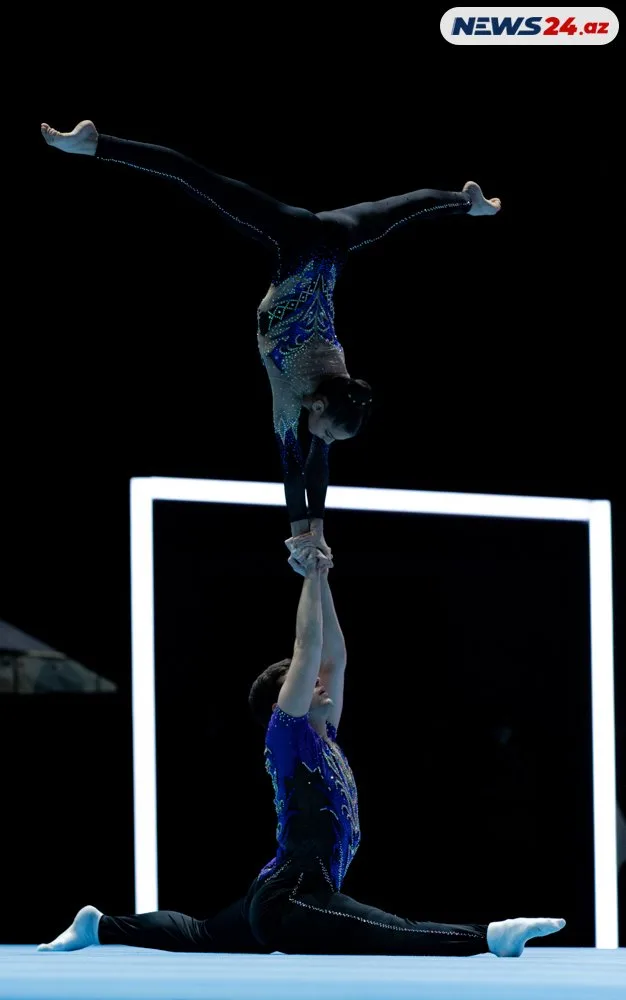 Bakıda Akrobatika gimnastikası üzrə 28-ci Dünya çempionatının ilk günü baş tutdu - FOTOLAR