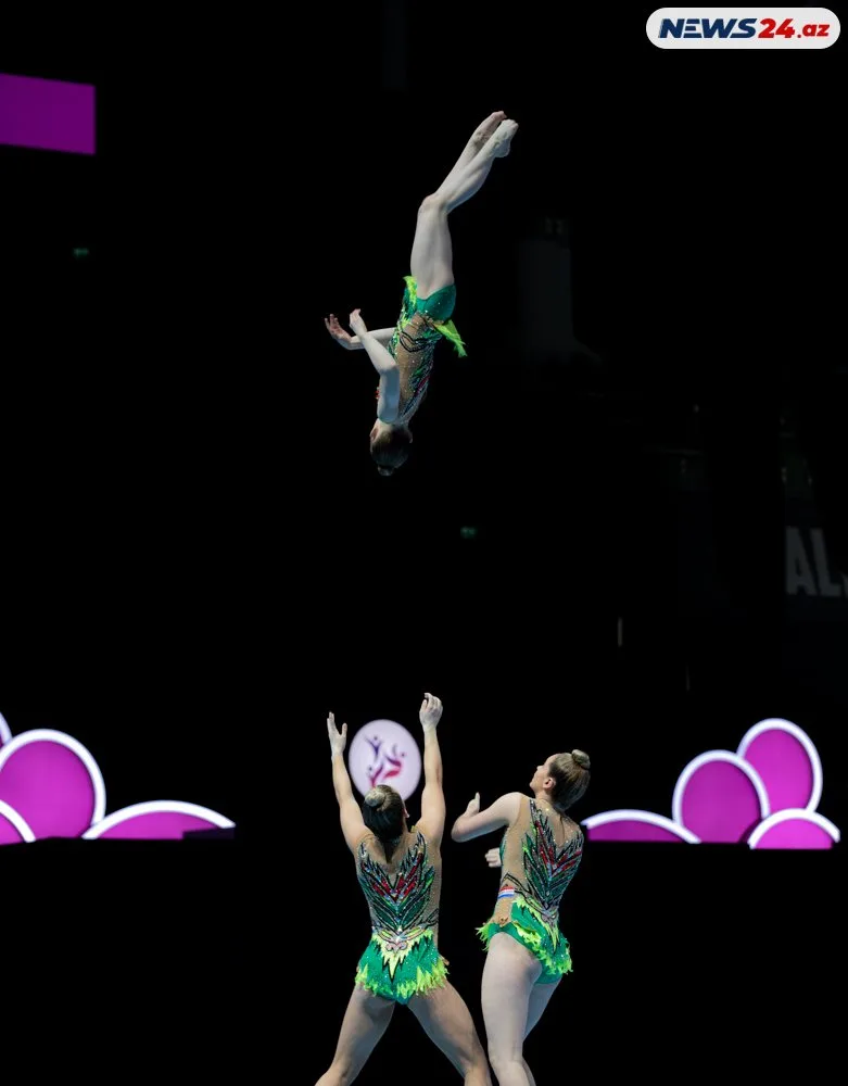 Bakıda Akrobatika gimnastikası üzrə 28-ci Dünya çempionatının ilk günü baş tutdu - FOTOLAR