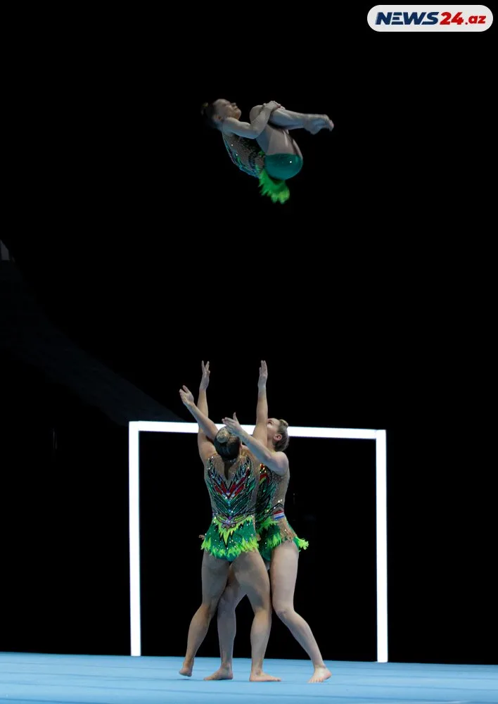 Bakıda Akrobatika gimnastikası üzrə 28-ci Dünya çempionatının ilk günü baş tutdu - FOTOLAR